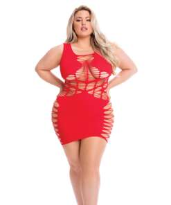 Pink Lipstick Dynamite Diva Dress Red QN