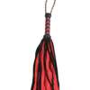 Plesur 17" Suede & Fluffy Faux Fur Tails - Black/Red