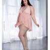 Lace & Sheer Skirted Teddy Pink Champagne QN