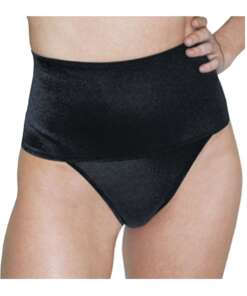 Rago Shapewear Soft Wide Band Thong Shaper Black XL