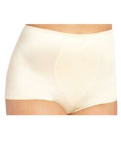 Rago Shapewear Rear Shaper Panty Brief Light Shaping w/Removable Contour Pads Beige MD