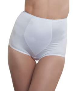 Rago Shapewear Rear Shaper Panty Brief Light Shaping w/Removable Contour Pads White SM
