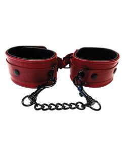 Rouge Leather Wrist Cuffs - Burgundy