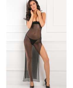 Rene Rofe All Out There Open Cup Dress Black S/M