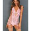 Rene Rofe Deconstruct Me Chemise & G-String Pink M/L