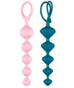 Satisfyer Soft Silicone Beads - Blue & Pink