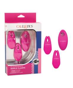 Silicone Nipple Clamps w/Remote - Pink