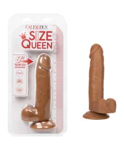 Size Queen 6" Dildo - Brown