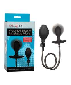 Weighted Silicone Inflatable Plug - Black