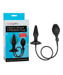 Medium Silicone Inflatable Plug - Black