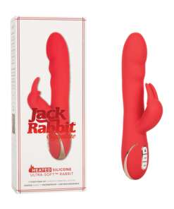 Jack Rabbit Signature Heated Silicone Ultra-Soft Rabbit - Red