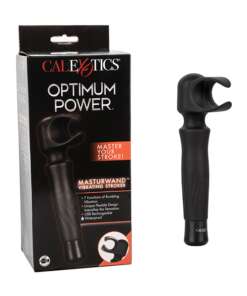 Optimum Power Masturwand Vibrating Stroker - Black