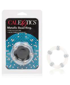 Metallic Bead Ring - Clear