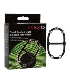 Steel Beaded Dual Silicone Maximizer - Black