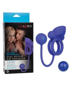 Silicone Rechargeable Dual Rockin' Rim Enhancer - Purple