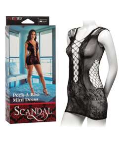 Scandal Peek-A-Boo Mini Dress - Black