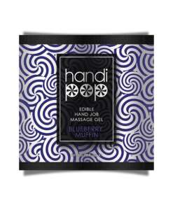 Handipop Hand Job Massage Gel Single Use Packet - 6 ml Blueberry Muffin