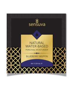 Sensuva Natural Water Based Personal Moisturizer Single Use Packet  - 6 ml Blueberry Muffin