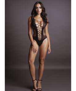 Shots Le Desir Contrast Fence Net Teddy Black O/S