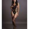 Shots Le Desir Fence Suspender Bodystocking Black O/S