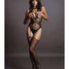 Shots Le Desir Contrast Suspender Bodystocking Black O/S