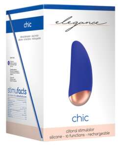 Shots Elegance Chic Clitoral Stimulator - 10 Function Blue