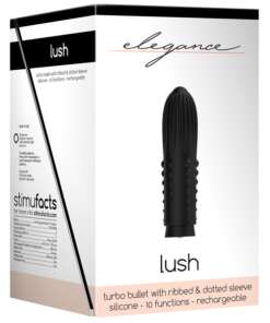 Shots Elegance Lush Rechargeable Bullet - 10 Funtion Black