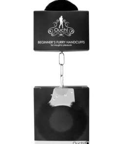 Shots Ouch Beginner's Handcuffs Furry - Black