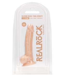 Shots RealRock 7" Silicone Dual Density w/Balls - Flesh