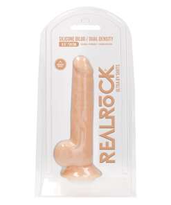 Shots RealRock 9.5" Silicone Dual Density w/Balls - Flesh