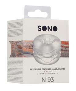 Shots Sono No. 93 Reversible Textured Masturbator - Transparent
