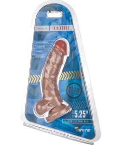 Major Dick Curved w/Balls & Suction Cup Air Force - Caramel