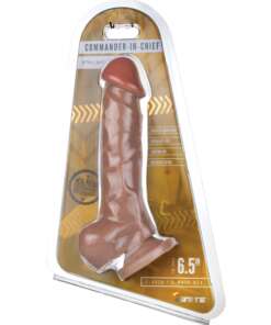 Major Dick Straight w/Balls & Suction Cup Commander in Chief - Caramel