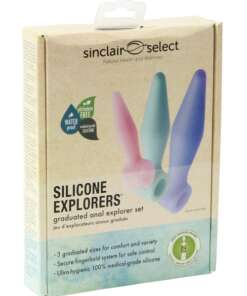 Sinclair Institue Select Anal Silicone Explorers - Box of 3 Asst