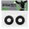 Ignite Power Stretch Donut Cock Ring - Black Pack of 2