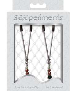 Sexperiments Ruby Black Nipple Clamps