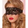 Lace Eye Mask w/Satin Ribbon Ties Black O/S