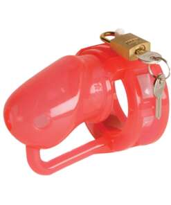 MALESATION Silicone Penis Cage Small - Red