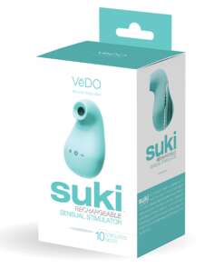 VeDO Suki Rechargeable Vibrating Sucker - Tease Me Turquoise