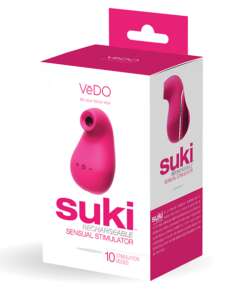 VeDO Suki Rechargeable Vibrating Sucker - Foxy Pink
