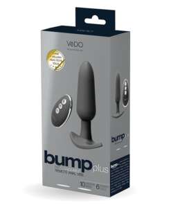 VeDO Bump Plus Rechargeable Remote Control Anal Vibe - Just Black