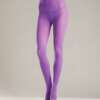 Opaque Nylon Pantyhose Purple O/S