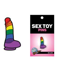 Wood Rocket Sex Toy Gay Pride Dildo Pin - Rainbow