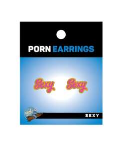 Wood Rocket Porn Sexy Earrings - Pink/Gold