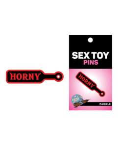Wood Rocket Sex Toy Horny Paddle Large Pin - Black/Red