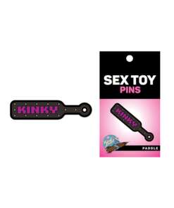 Wood Rocket Sex Toy Kinky Paddle Large Pin - Black/Pink