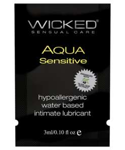 Wicked Sensual Care Hypoallergenic Aqua Sensitive Water Based Lubricant - .1 oz