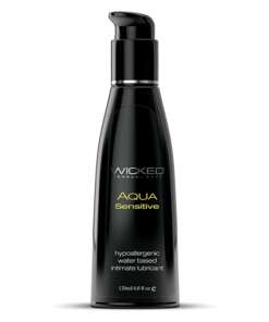 Wicked Sensual Care Hypoallergenic Aqua Sensitive Water Based Lubricant - 4 oz Unscented