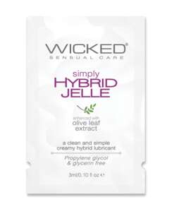 Wicked Sensual Care Simply Hybrid Jelle Lubricant - .1 oz