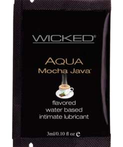 Wicked Sensual Care Aqua Water Based Lubricant - .1 oz Mocha Java